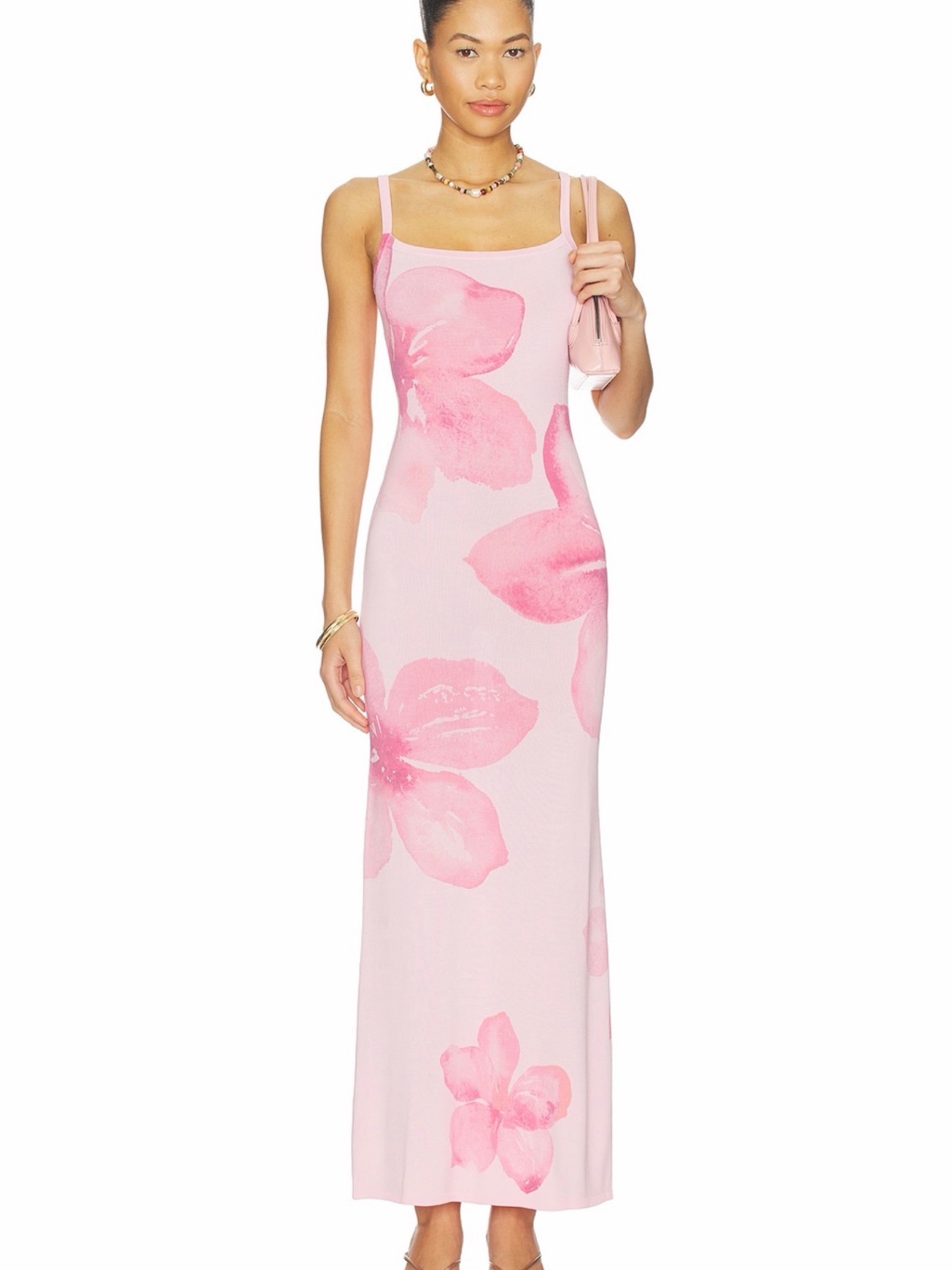 Lovers + Friends Pink Floral Maxi Dress
